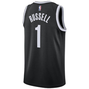 1-D'Angelo Russell Brooklyn Nets Swingman Jersey - Black - Icon Edition