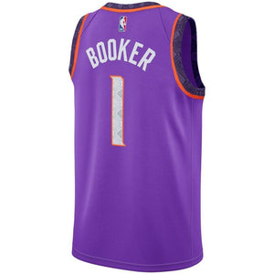 1-Devin Booker Phoenix Suns 2018-19 Swingman Jersey – City Edition – Purple