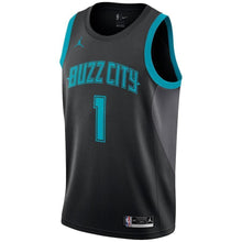 Load image into Gallery viewer, 1-Malik Monk Charlotte Hornets  Swingman Jersey – City Edition – Black