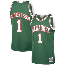 Load image into Gallery viewer, 1-Oscar Robertson Milwaukee Bucks1971-72 Hardwood Classics Swingman Jersey – Hunter Green