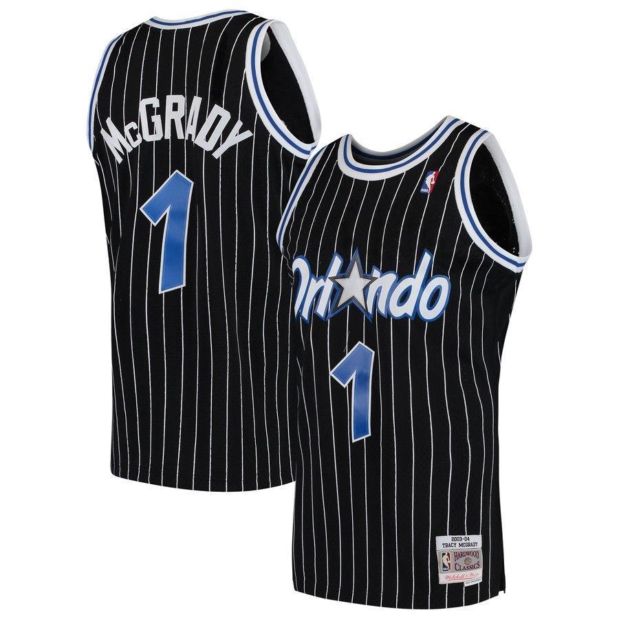 1-Tracy McGrady Orlando Magic 2003-04 Hardwood Classics Swingman Jersey – Black