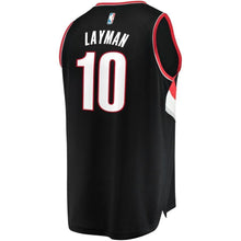Load image into Gallery viewer, 10-Jake Layman Portland Trail Blazers  Jersey Black - Icon Edition
