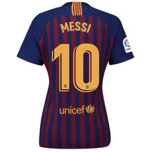 Load image into Gallery viewer, 10-Lionel Messi Barcelona Women&#39;s 2018-19 Home Stadium Player Jersey – Blue