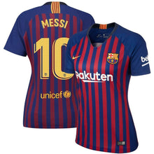 Load image into Gallery viewer, 10-Lionel Messi Barcelona Women&#39;s 2018-19 Home Stadium Player Jersey – Blue