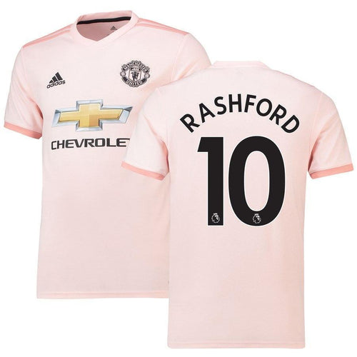 10-Marcus Rashford Manchester United 18-19 Away Jersey – Coral