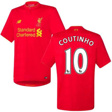 Load image into Gallery viewer, 10-Philippe Coutinho Liverpool New Balance  Home Player Jersey - Red