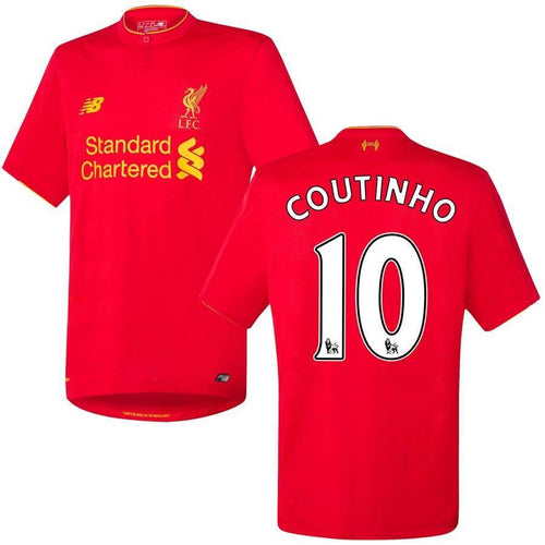 10-Philippe Coutinho Liverpool New Balance  Home Player Jersey - Red