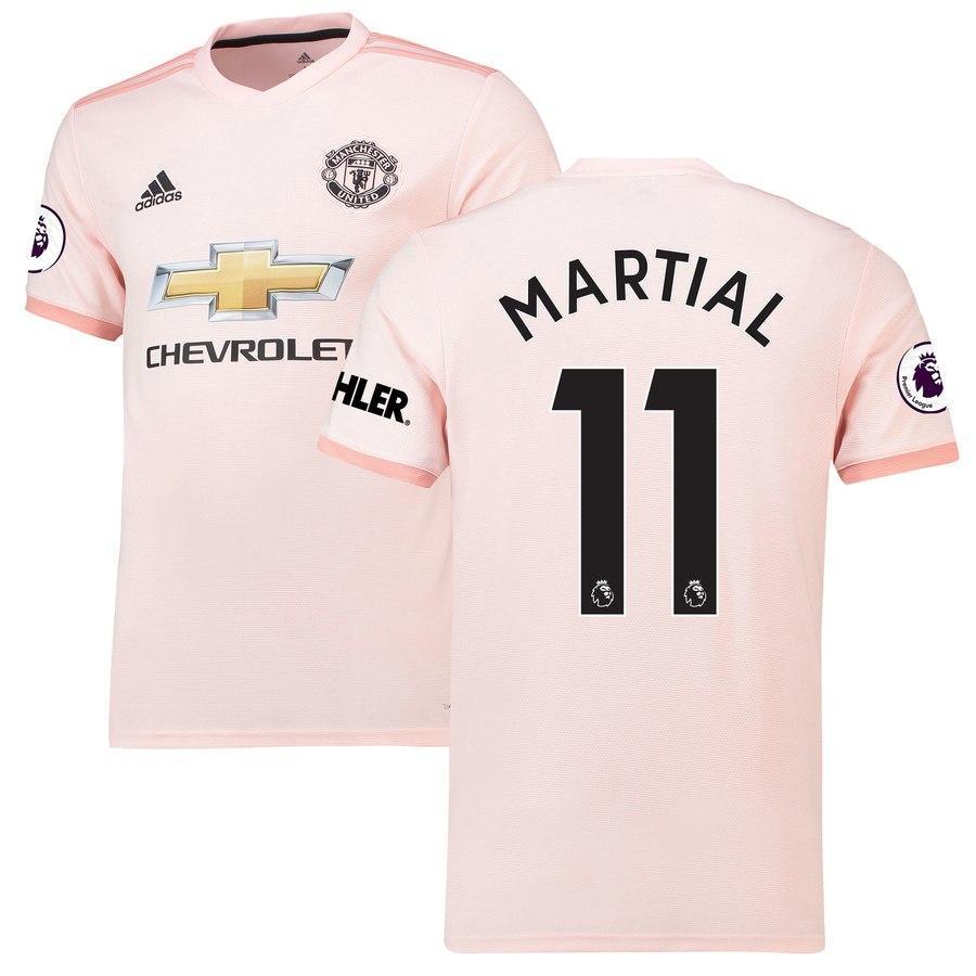 11-Anthony Martial Manchester United 2018-19 Away Player Jersey – Coral