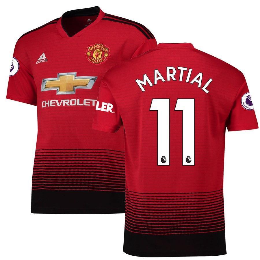 11-Anthony Martial Manchester United 2018-19 Home Player Jersey – Red