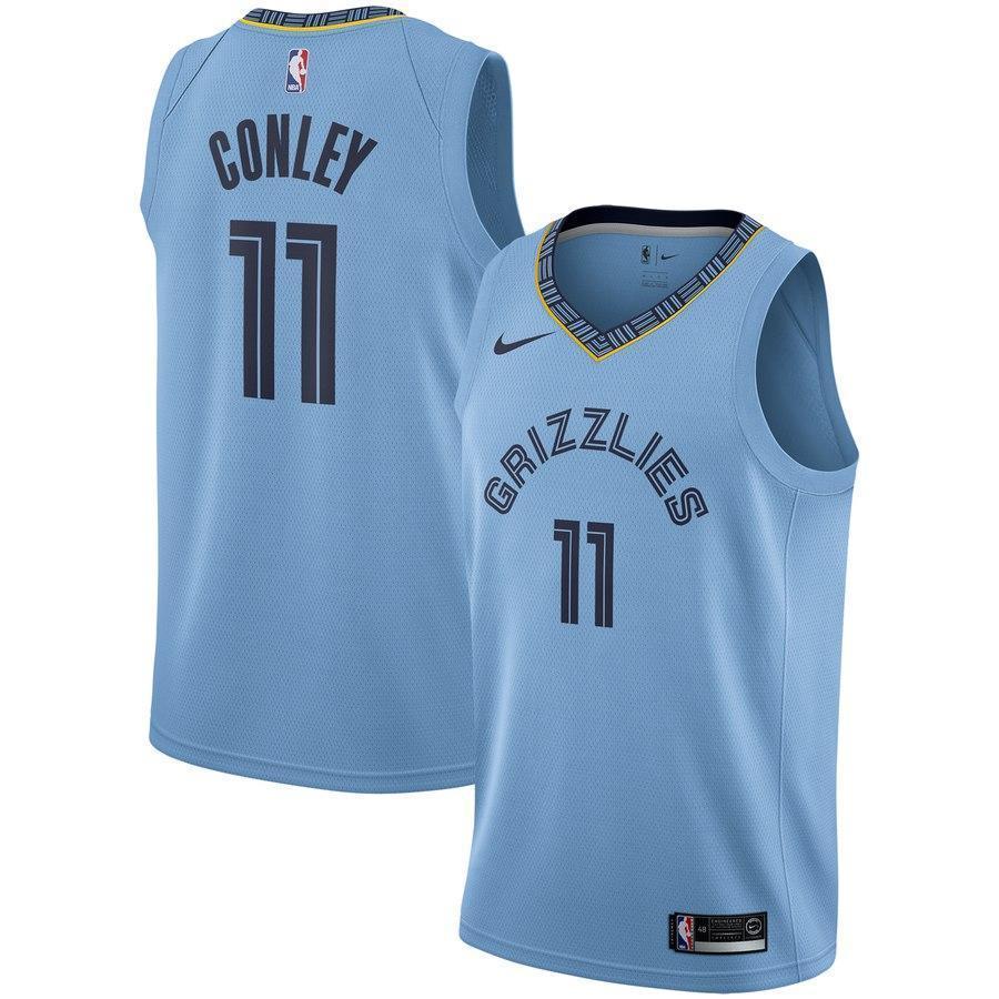 11-Mike Conley Memphis Grizzlies  Swingman Jersey - Statement Edition – Light Blue