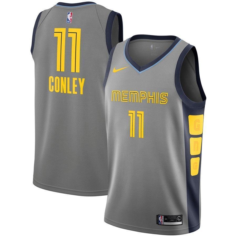 11-Mike Conley Memphis Grizzlies  Swingman Jersey – City Edition – Gray