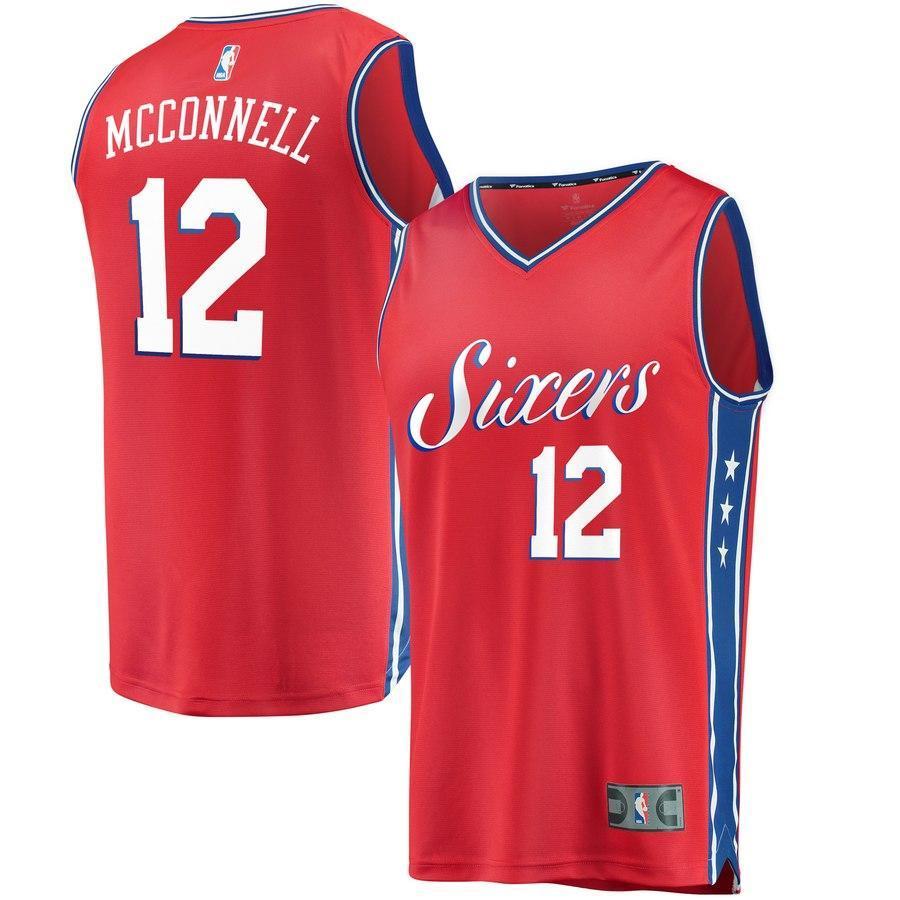 12-T.J. McConnell Philadelphia 76ers Fanatics  Jersey - Statement Edition – Red
