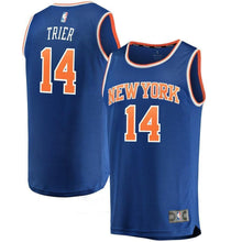 Load image into Gallery viewer, 14-Allonzo Trier New York Knicks Jersey - Icon Edition - Blue