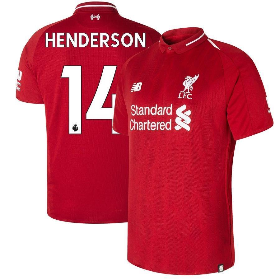 14-Jordan Henderson Liverpool New Balance 2018-19 Home Player Jersey – Red