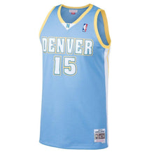 Load image into Gallery viewer, 15-Carmelo Anthony Denver Nuggets Hardwood Classics Swingman Jersey - Light Blue
