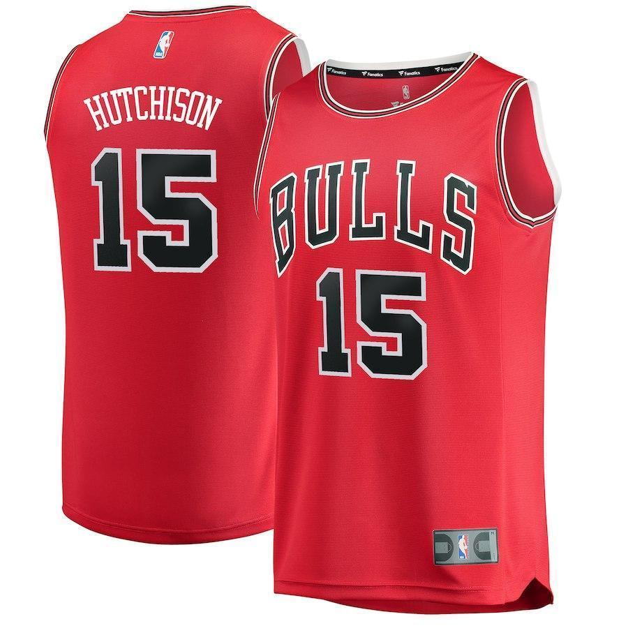 15-Chandler Hutchison Chicago Bulls  NBA Draft First Round Pick Fast  Jersey Red – Icon Edition
