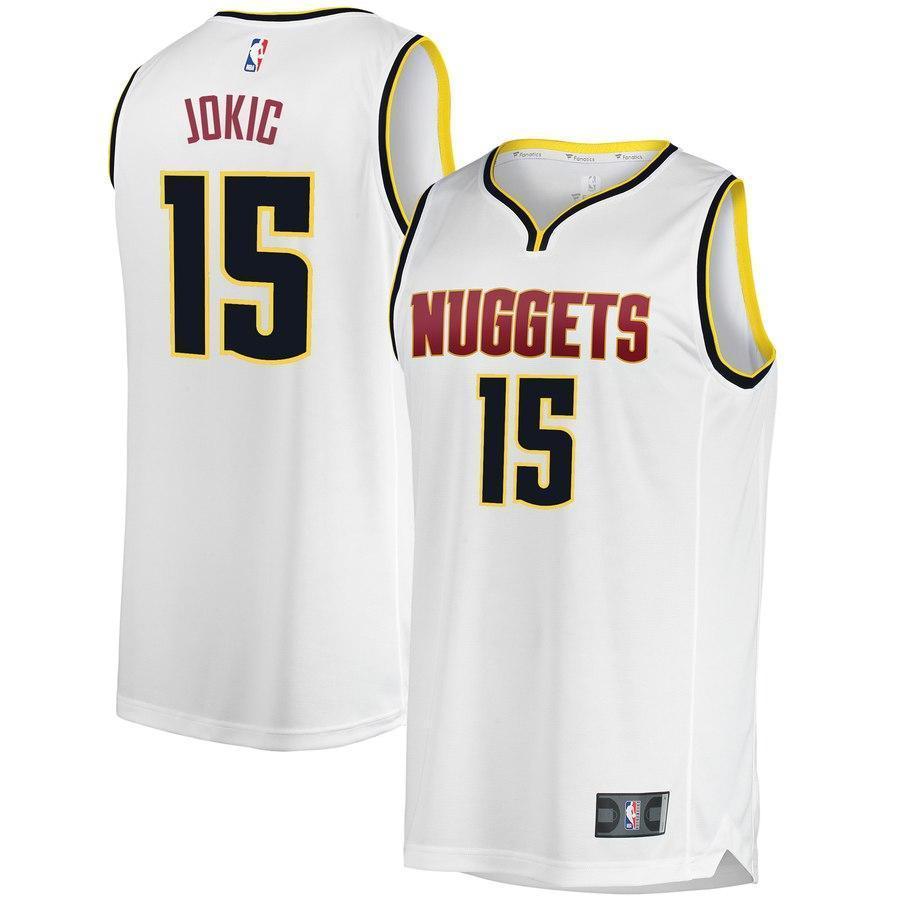 15-Nikola Jokic Denver Nuggets Jersey - Association Edition – White