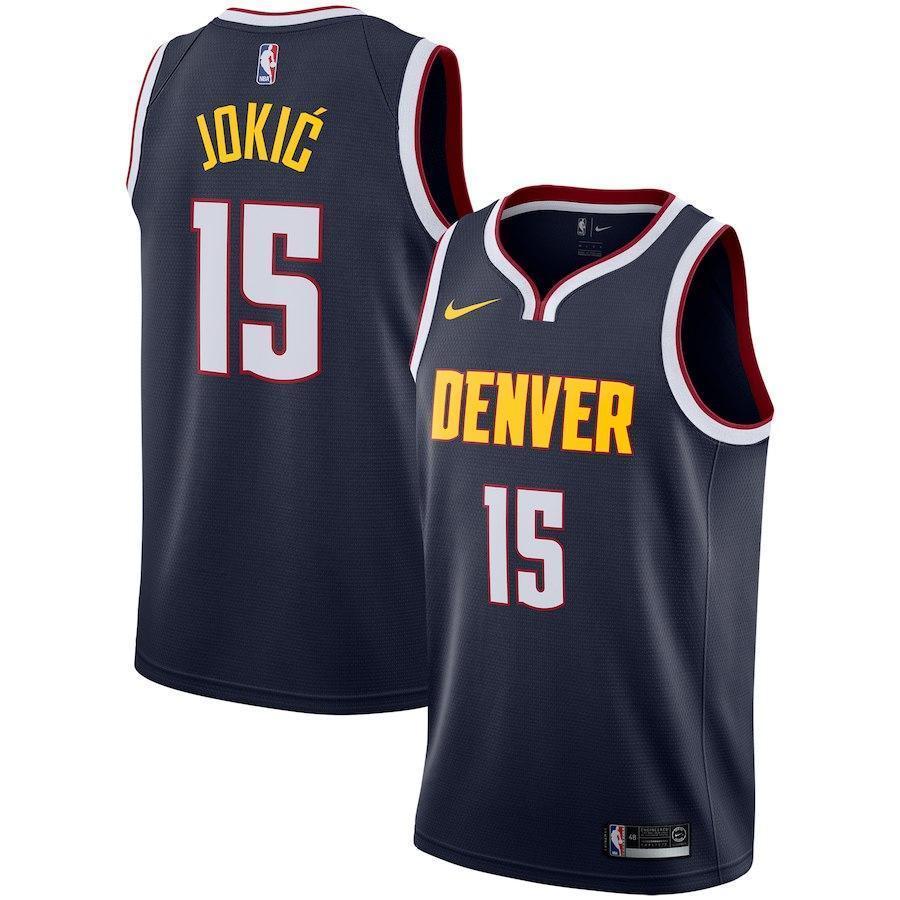 15-Nikola Jokic Denver Nuggets  Swingman Jersey - Icon Edition – Navy