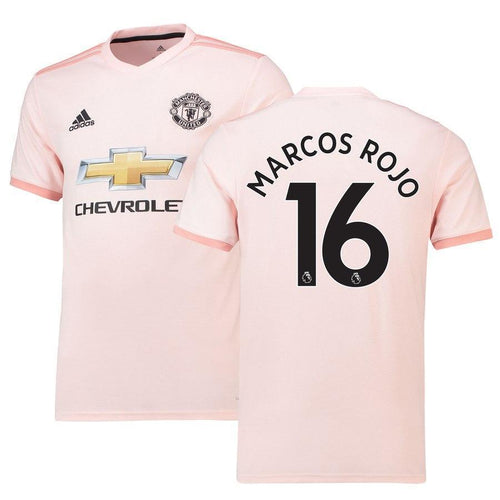 16-Marcos Rojo Manchester United 18-19 Away Jersey – Coral