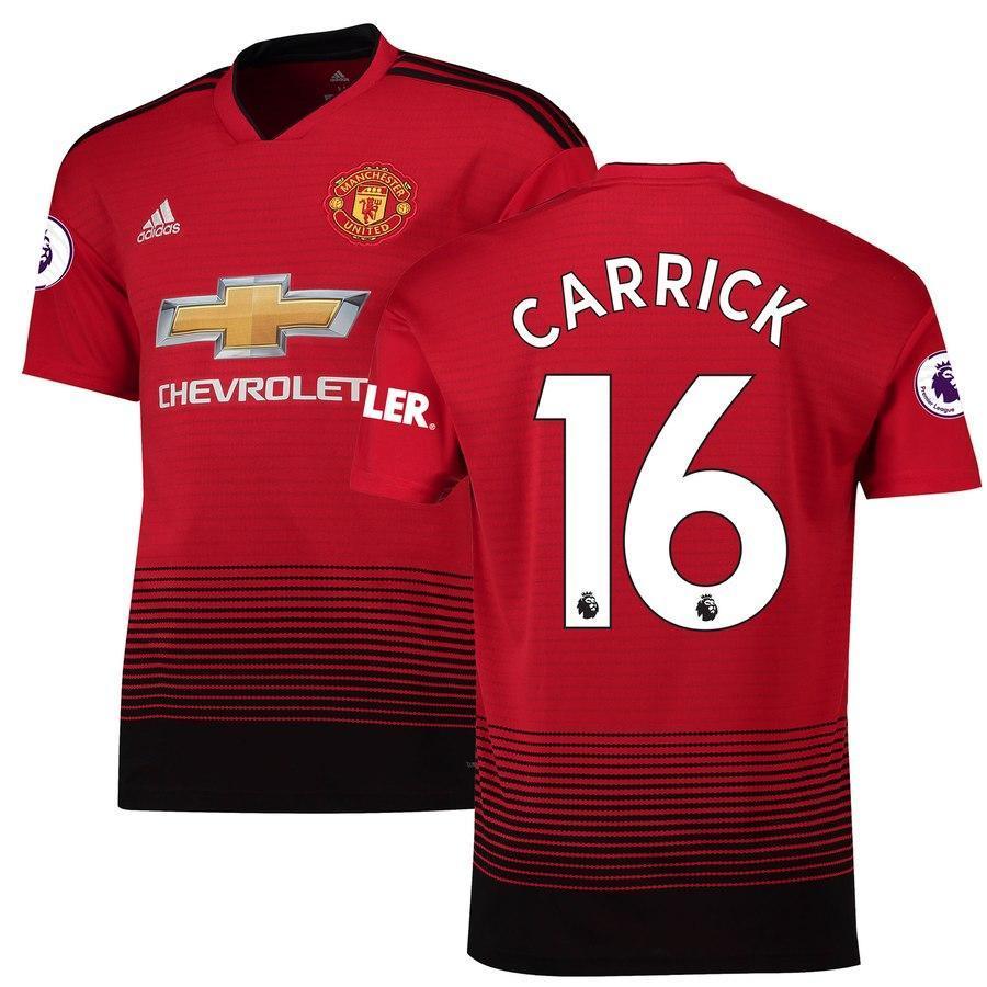 16-Michael Carrick Manchester United 2018-19 Home Player Jersey – Red
