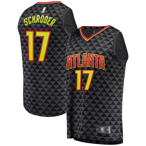 17-Dennis Schroder Atlanta Hawks  Jersey Black - Icon Edition