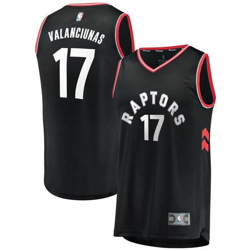 17-Jonas Valanciunas Toronto Raptors  Player Jersey Black - Statement Edition