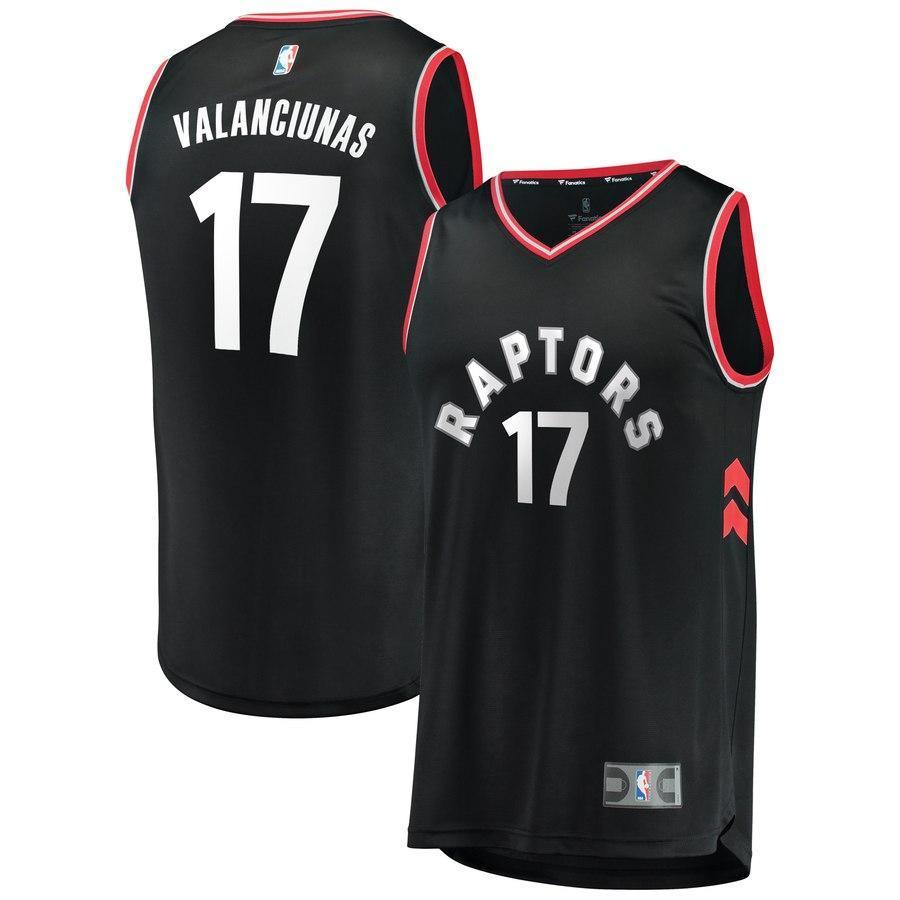 17-Jonas Valanciunas Toronto Raptors  Player Jersey Black - Statement Edition