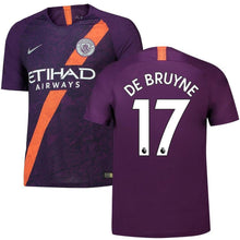 Load image into Gallery viewer, 17-Kevin De Bruyne Manchester City 2018-19 Third Stadium Player Jersey – Purple