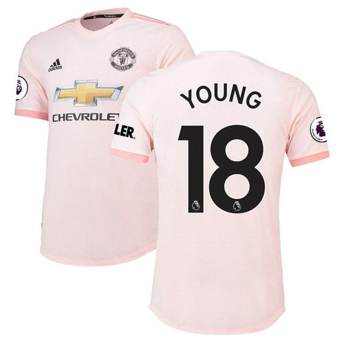 18-Ashley Young Manchester United 2018-19 Away Player Jersey – Coral