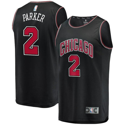 2-Jabari Parker Chicago Bulls Jersey Black - Statement Edition