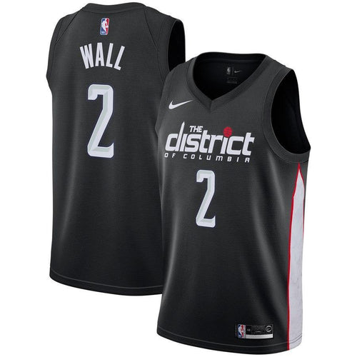 2-John Wall Washington Wizards 2018-19 Swingman Jersey – City Edition – Black