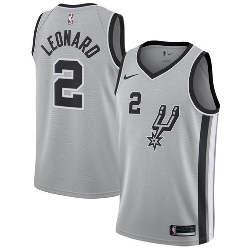 2-Kawhi Leonard San Antonio Spurs Swingman Jersey - Statement Edition – Silver