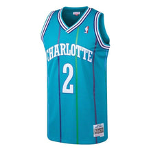 Load image into Gallery viewer, 2-Larry Johnson Charlotte Hornets Hardwood Classics Swingman Jersey - Teal