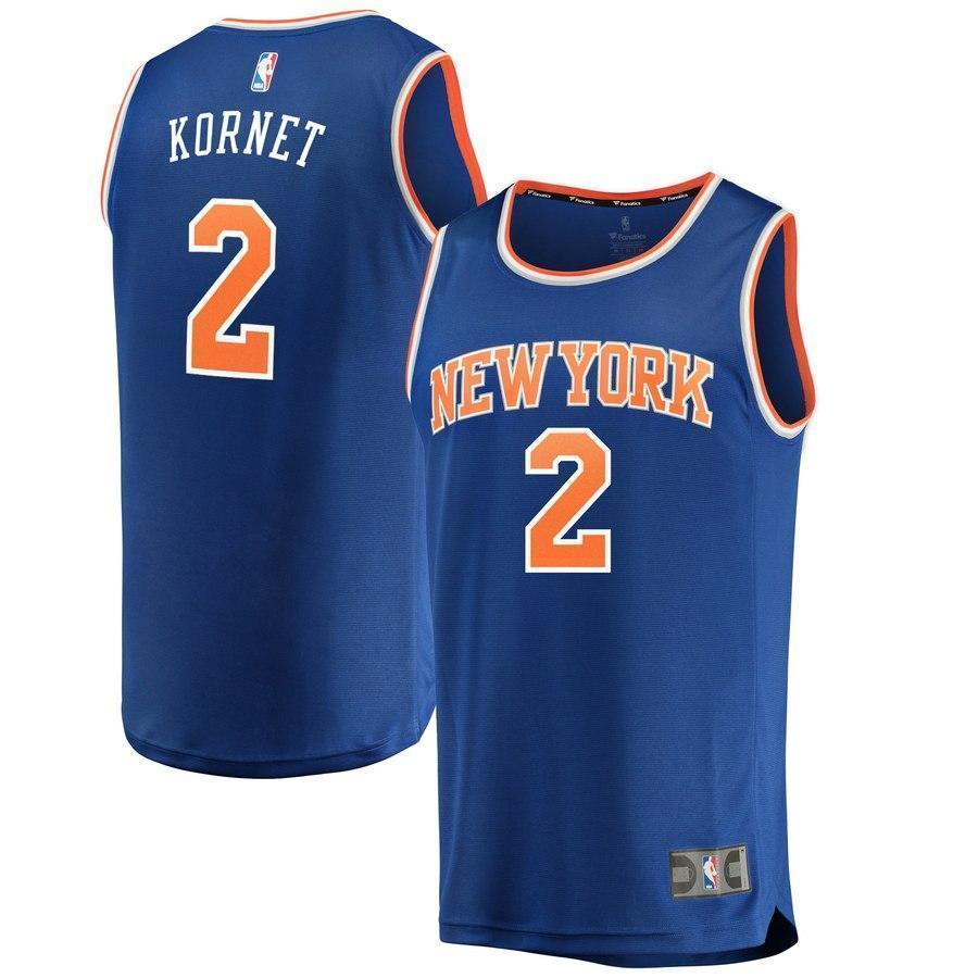 2-Luke Kornet New York Knicks Jersey Royal - Icon Edition