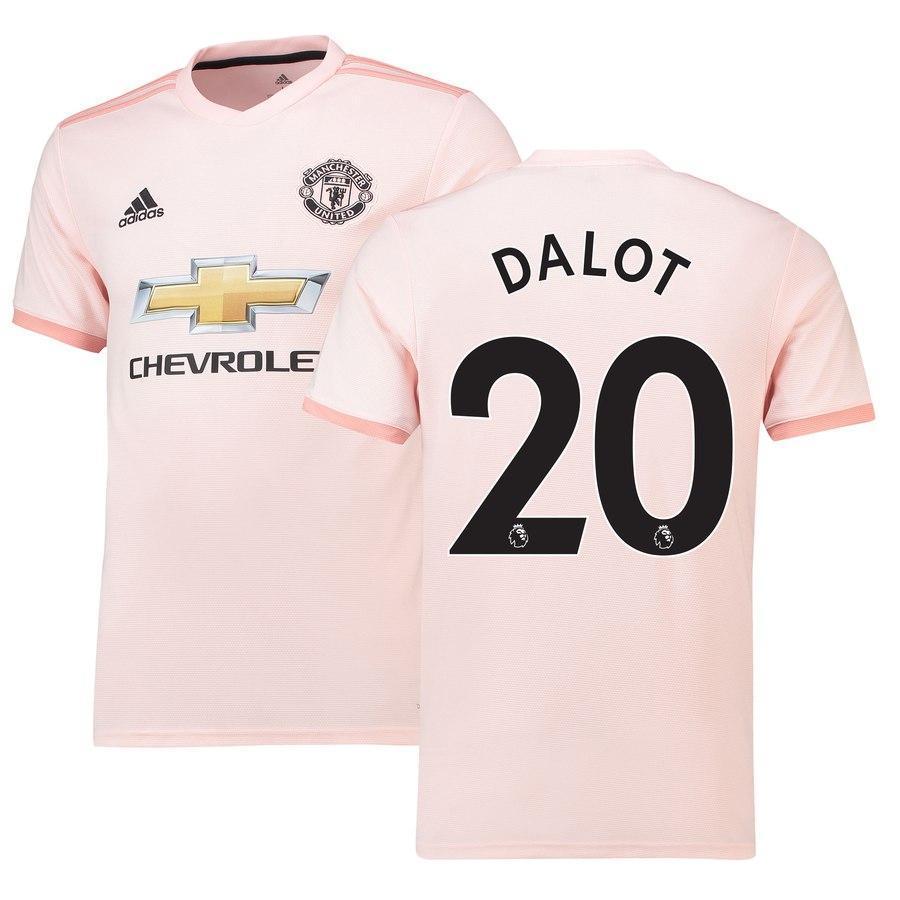 20-Diogo Dalot Manchester United 18-19 Away Jersey – Coral