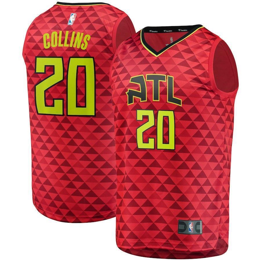 20-John Collins Atlanta Hawks  Break Jersey Red - Statement Edition