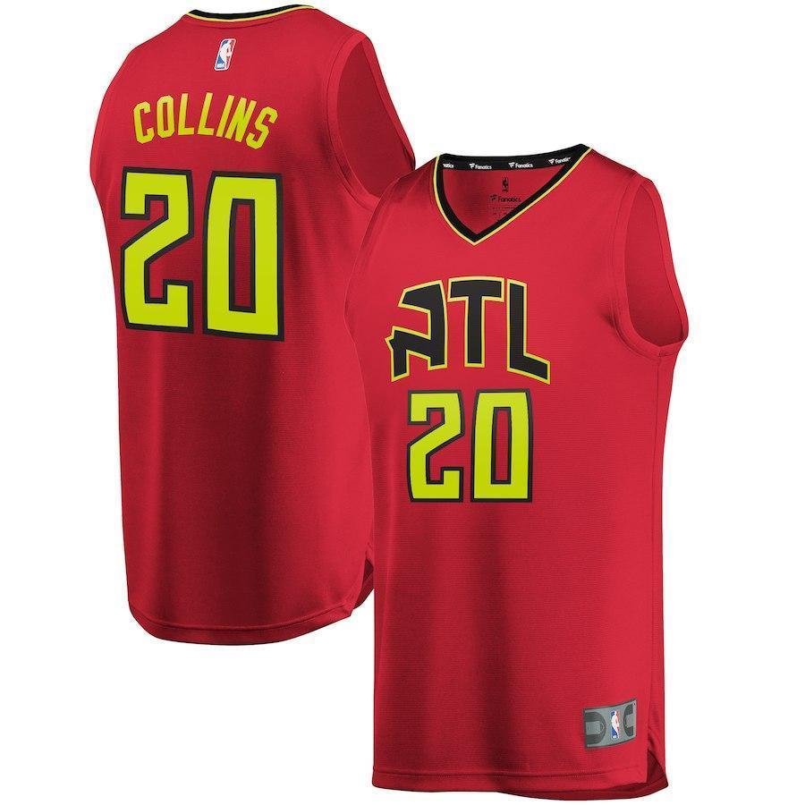 20-John Collins Atlanta Hawks  Jersey - Statement Edition – Red