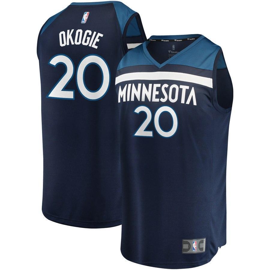 20-Josh Okogie Minnesota Timberwolves Jersey - Icon Edition - Blue