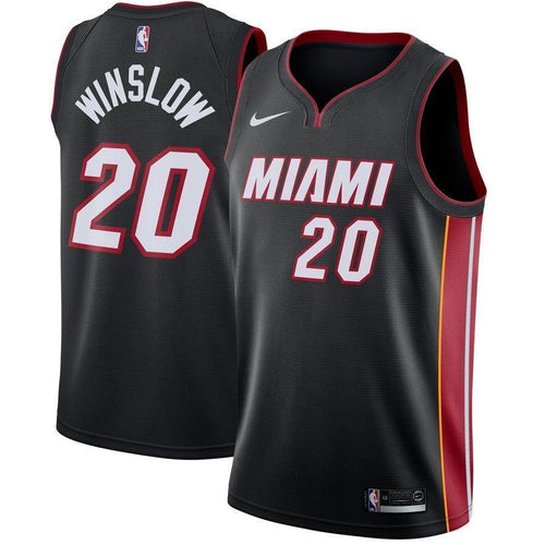 20-Justise Winslow Miami Heat Swingman Jersey Black - Icon Edition