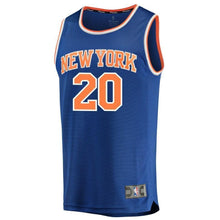 Load image into Gallery viewer, 20-Kevin Knox New York Knicks Fanatics Branded 2018 NBA Draft First Round Pick Fast  Jersey Blue – Icon Edition