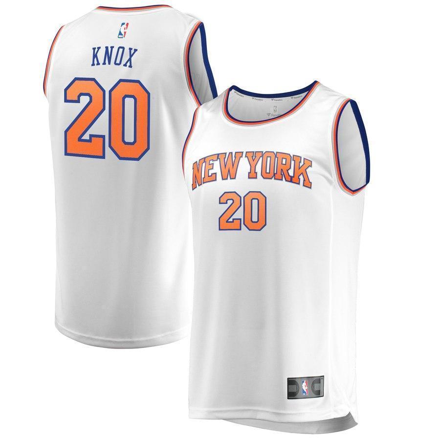 20-Kevin Knox New York Knicks  Jersey - Association Edition – White