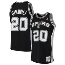 Load image into Gallery viewer, 20-Manu Ginobili San Antonio Spurs  2002-03 Hardwood Classics Swingman Jersey – Black