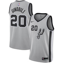 Load image into Gallery viewer, 20-Manu Ginobili San Antonio Spurs Swingman Jersey - Statement Edition – Gray
