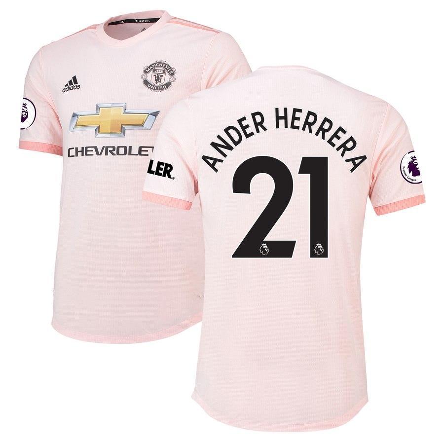 21-Ander Herrera Manchester United 2018-19 Away Player Jersey – Coral