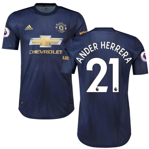 21-Ander Herrera Manchester United 2018-19 Third Player Jersey – Navy
