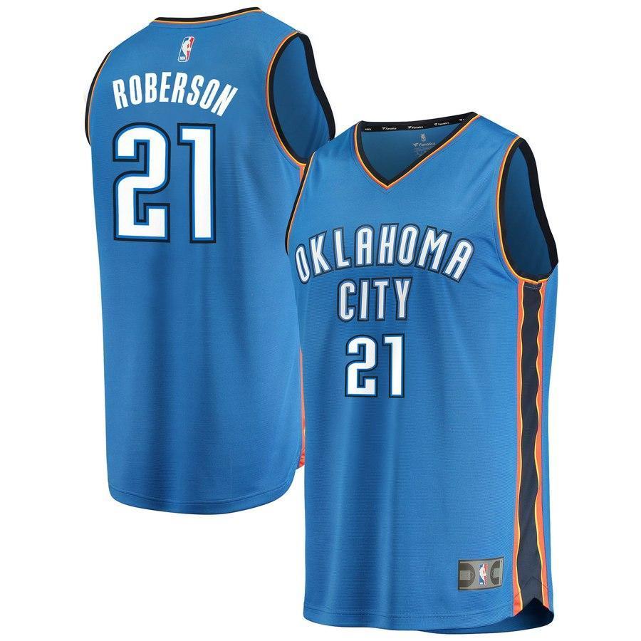 21-Andre Roberson Oklahoma City Thunder Jersey Blue - Icon Edition