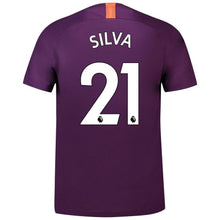 Load image into Gallery viewer, 21-David Silva Manchester City 2018-19 Third Stadium Player Jersey – Purple
