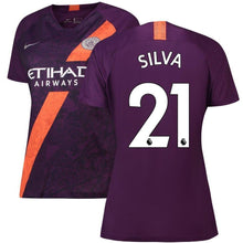 Load image into Gallery viewer, 21-David Silva Manchester City Women&#39;s 2018-19 Third Stadium Player Jersey – Purple