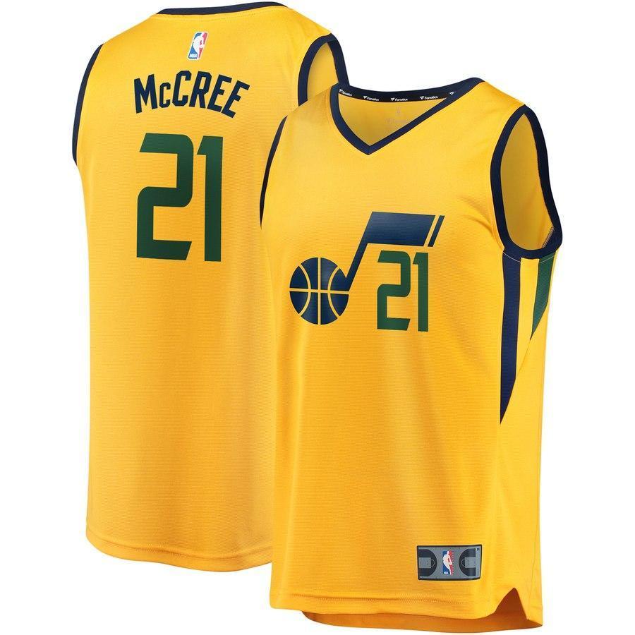 21-Erik McCree Utah Jazz  Player Jersey Gold - Statement Edition