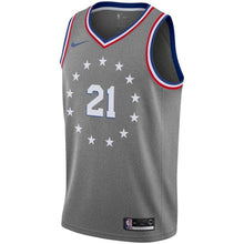 Load image into Gallery viewer, 21-Joel Embiid Philadelphia 76ers 2018-19 Swingman Jersey – City Edition – Gray